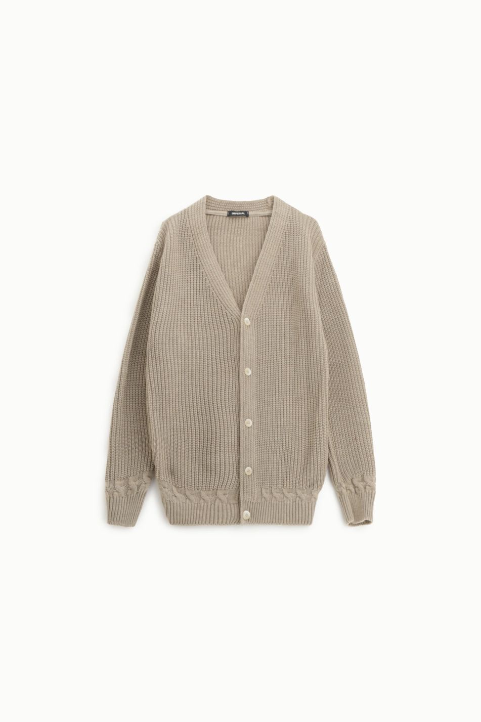 CARDIGAN A MAGLIA INGLESE CON CHIUSURA A BOTTONI