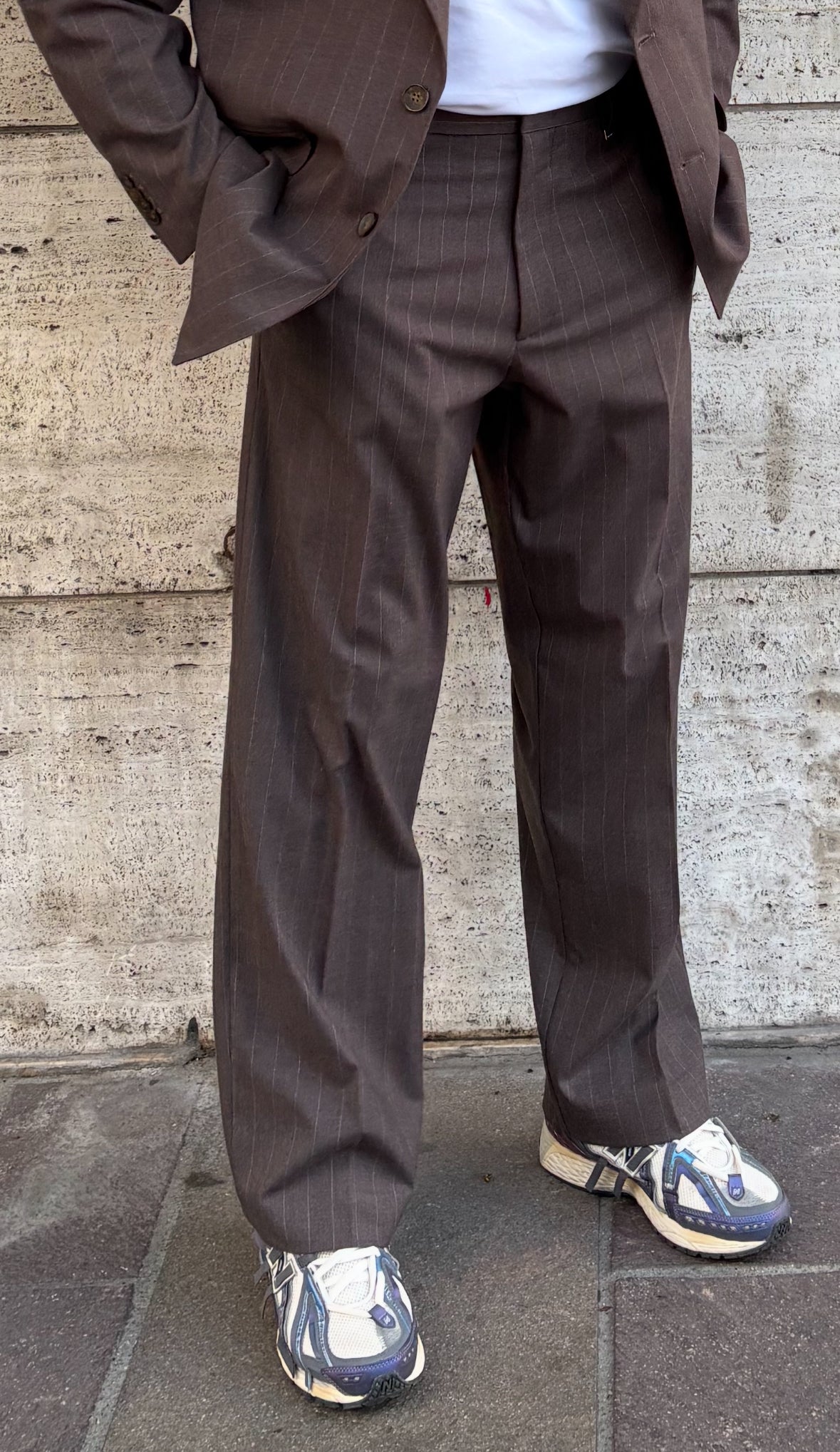 PANTALONE GESSATO GAMBA DRITTA