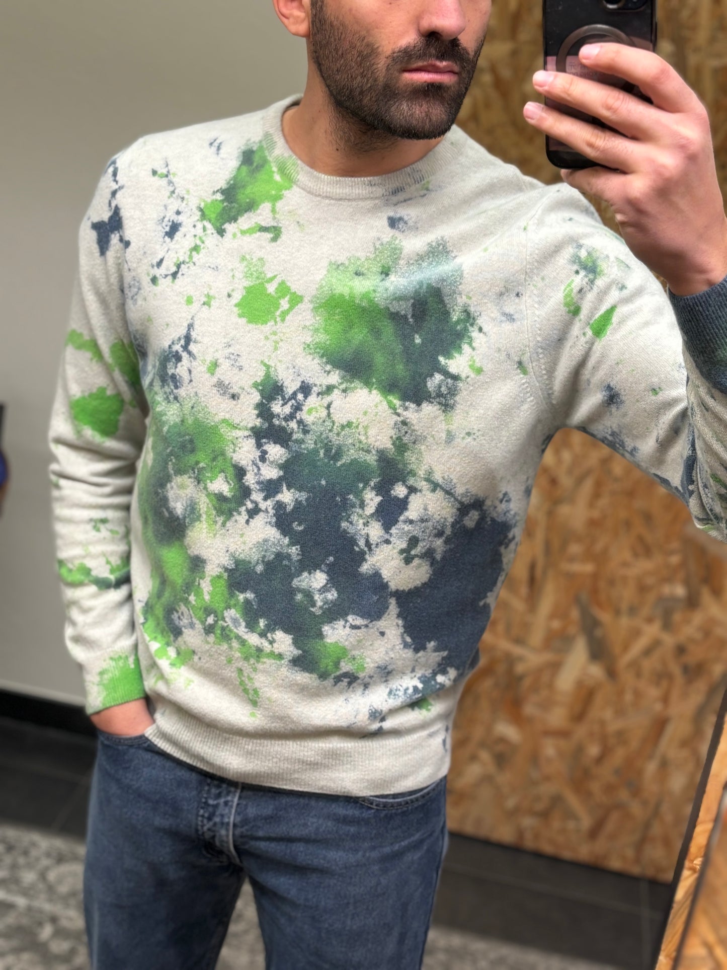 Maglia paricollo lana