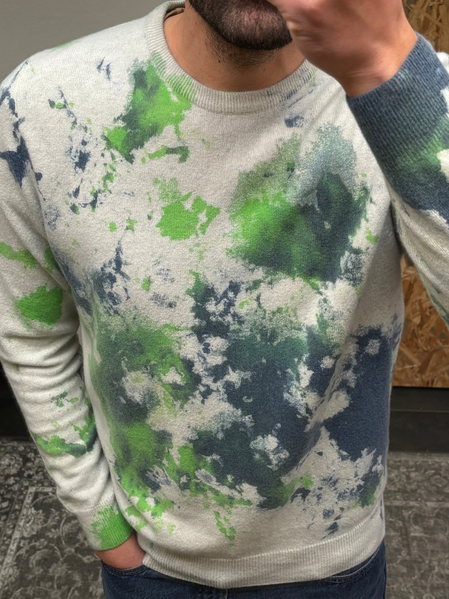 Maglia paricollo lana