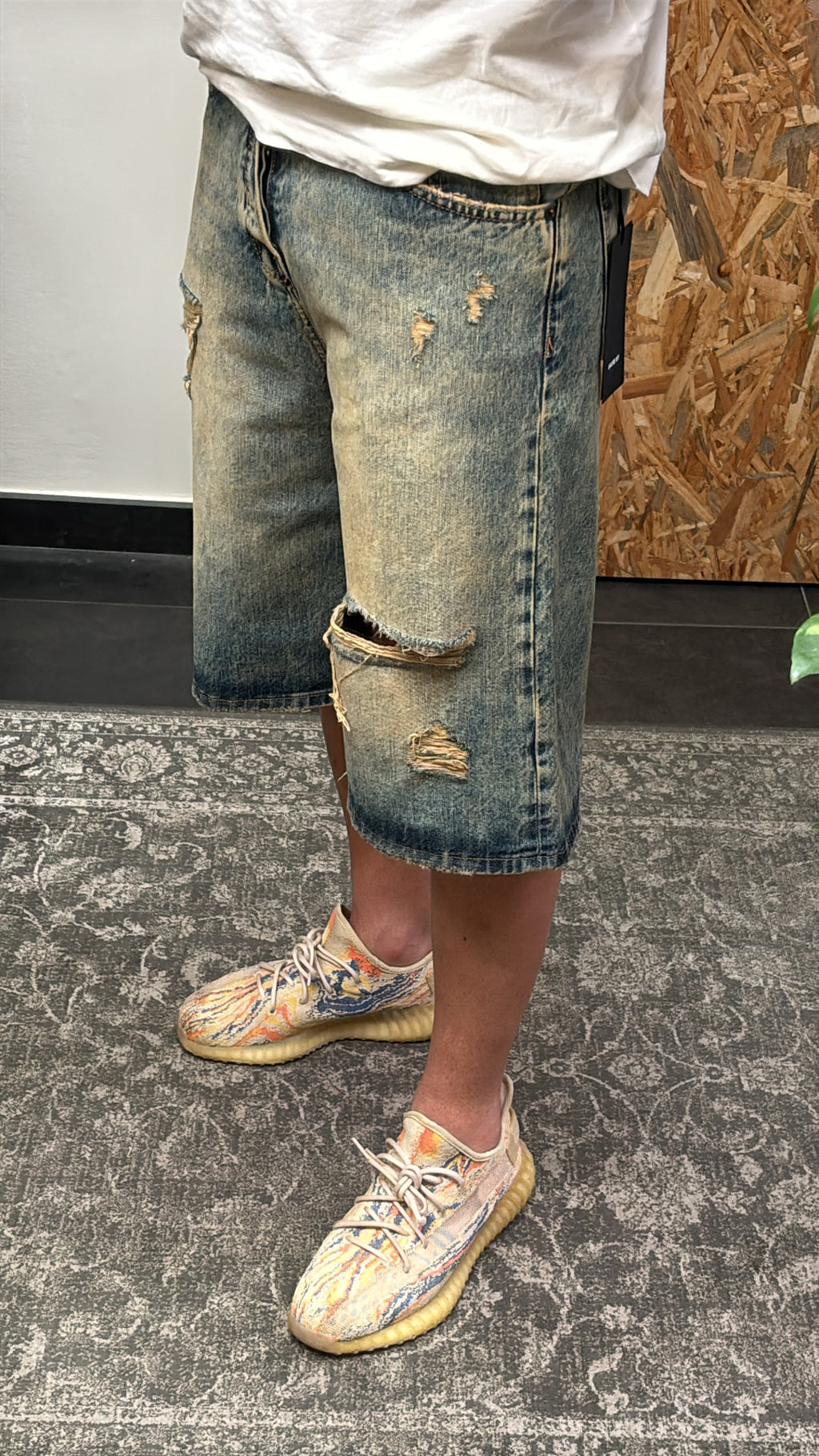 BERMUDA DENIM EFFETTO SLAVATO