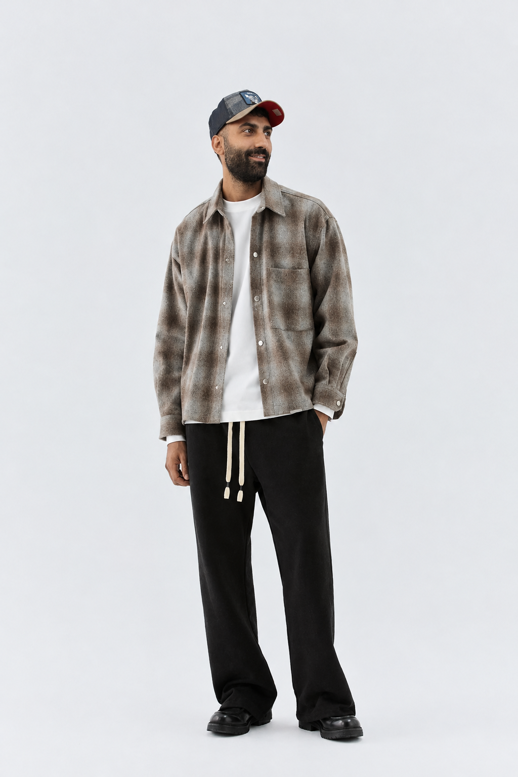 CAMICIA OVERSIZE IN FLANELLA