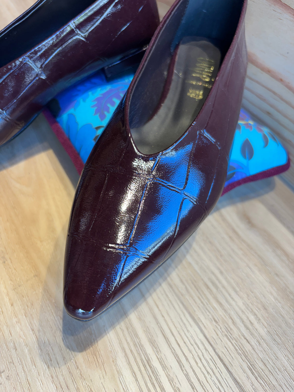 BALLERINE IN VERNICE STAMPA COCCO