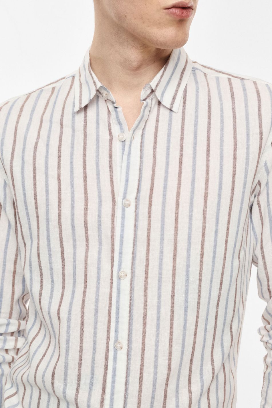 CAMICIA A RIGHE COLLO CLASSICO MANICA LUNGA