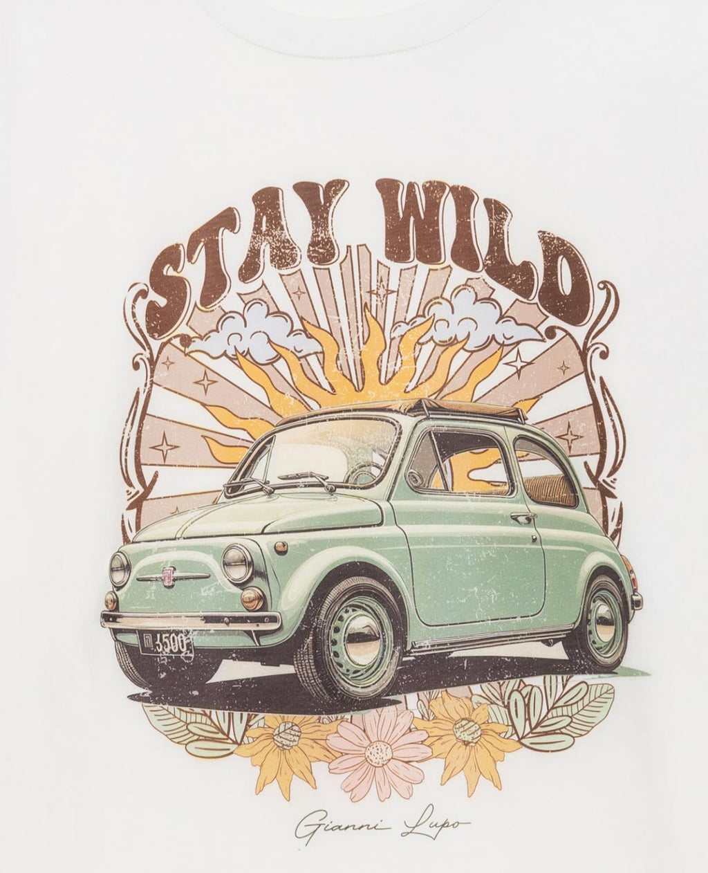 T-SHIRT BIANCA “STAY WILD” 500