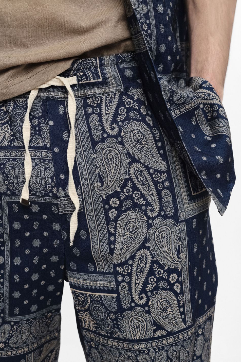 BERMUDA REGULAR-FIT FANTASIA PAISLEY E COULISSE