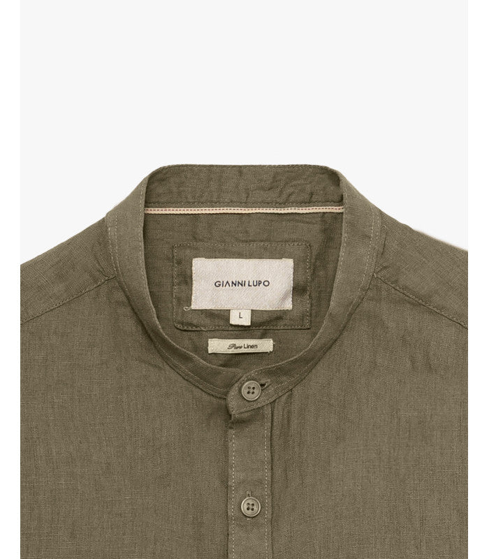 CAMICIA IN LINO COLLO COREANO