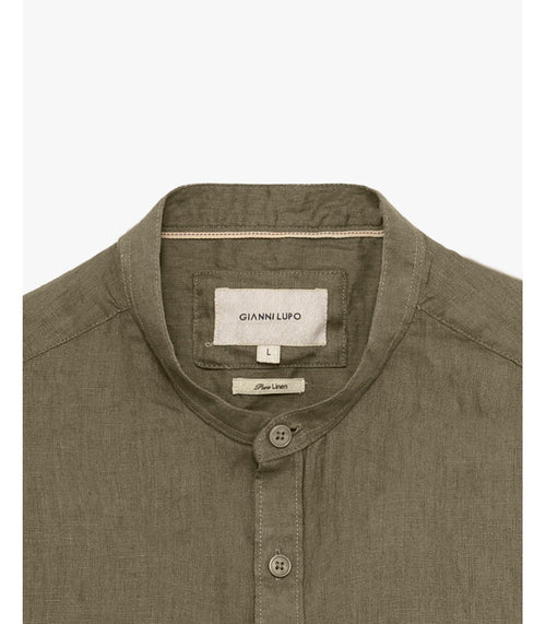 CAMICIA IN LINO COLLO COREANO
