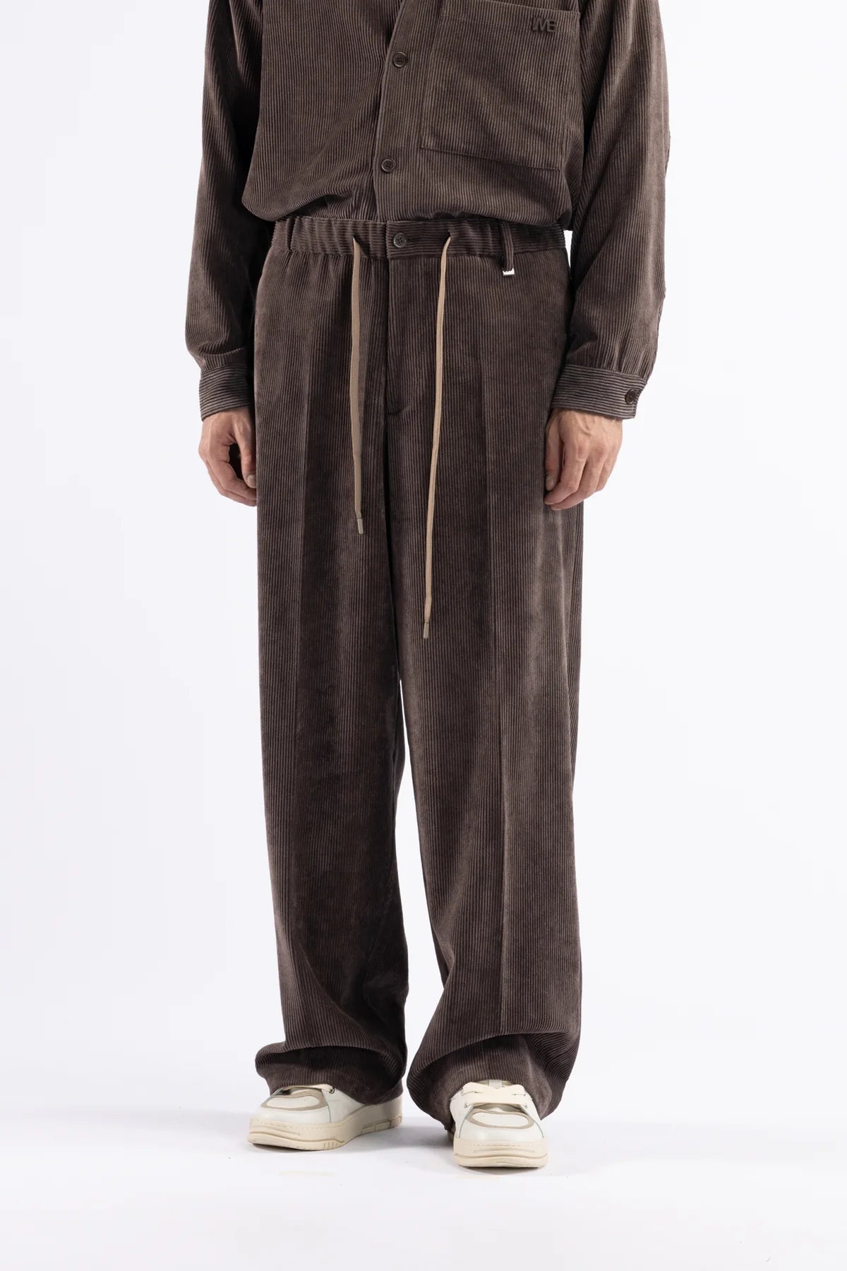 PANTALONE CON COULISSE IN VELLUTO A COSTE