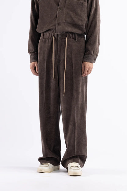 PANTALONE CON COULISSE IN VELLUTO A COSTE