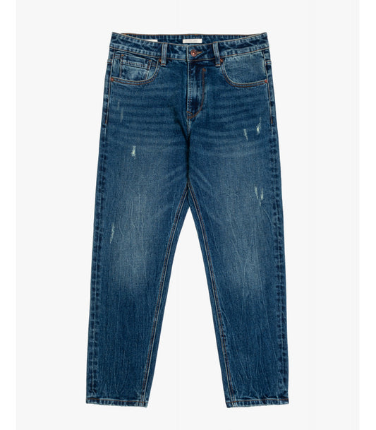 JEANS CARROT CROPPED FIT CON GRAFFI