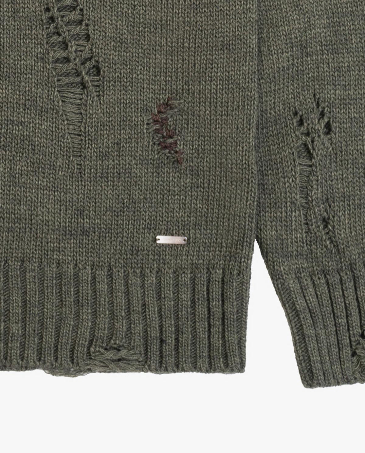 MAGLIA GIROCOLLO CON ROTTURE