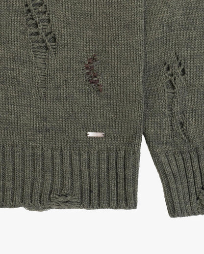 MAGLIA GIROCOLLO CON ROTTURE