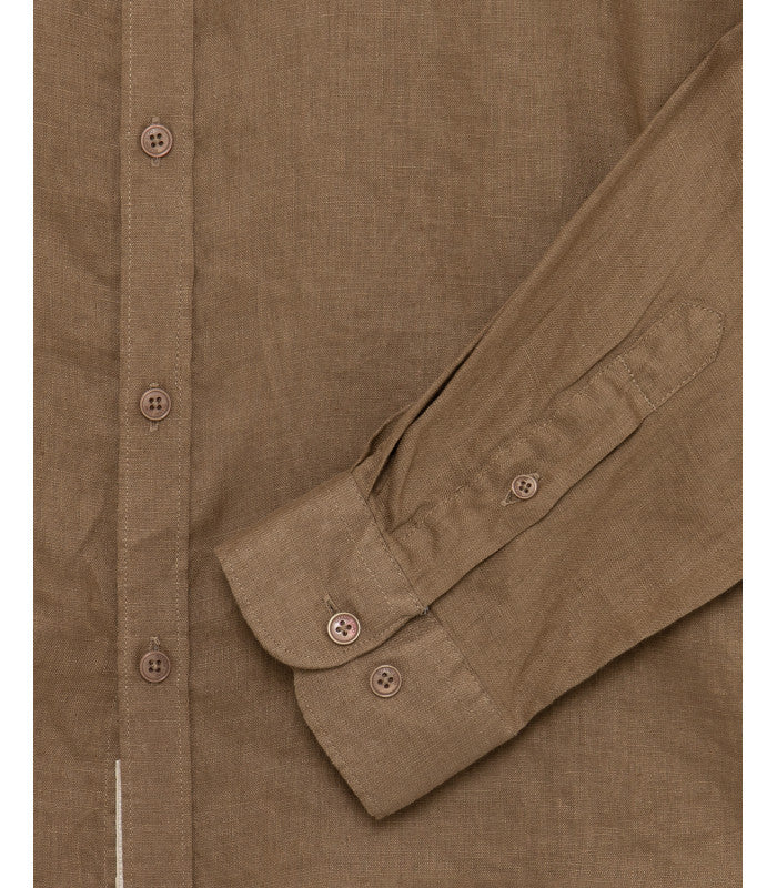 CAMICIA IN LINO COLLO COREANO
