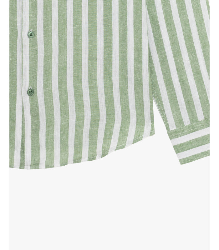 CAMICIA A RIGHE IN LINO