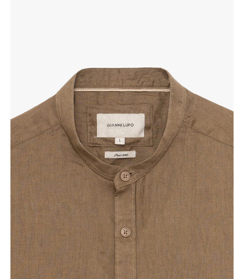 CAMICIA IN LINO COLLO COREANO