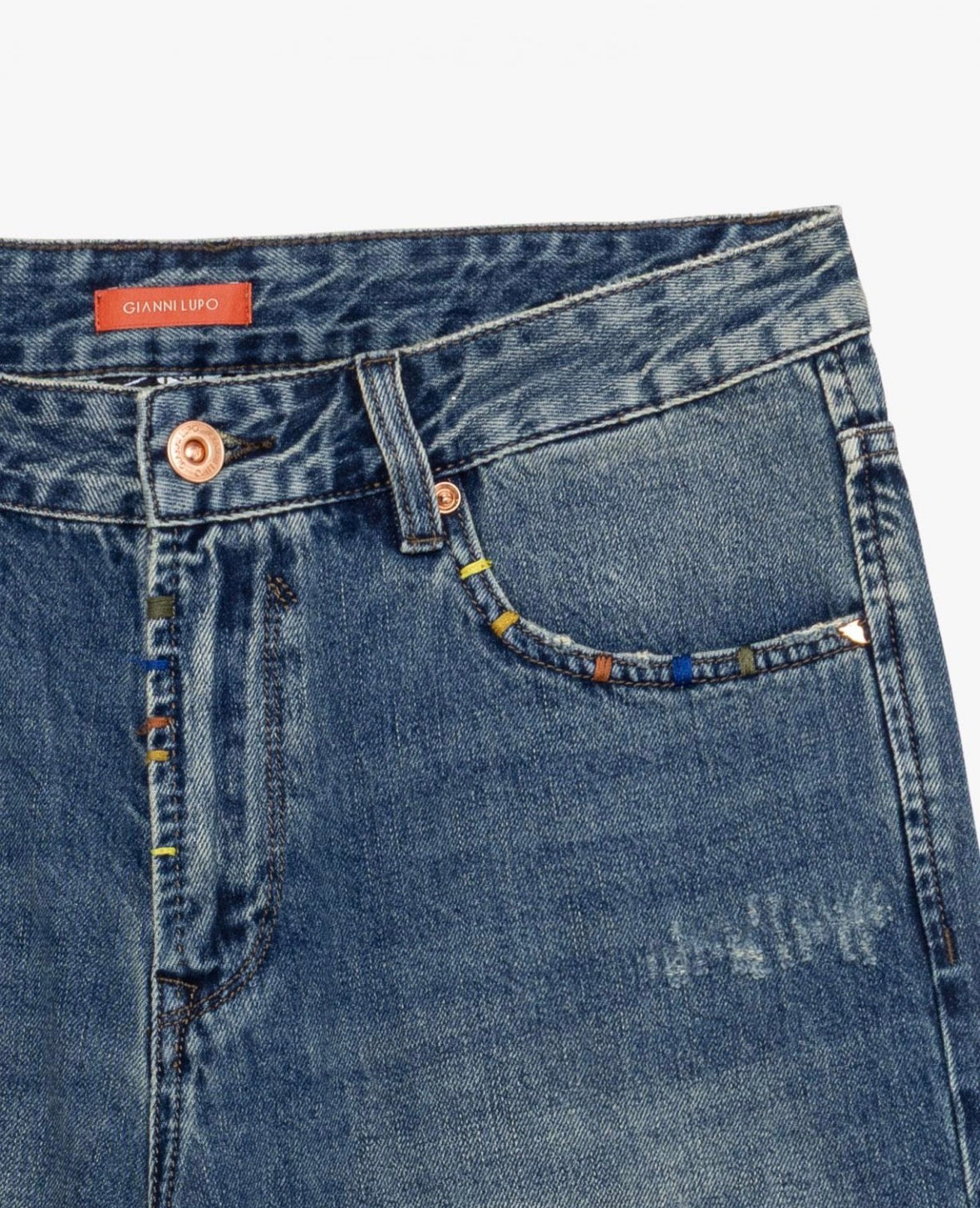 BERMUDA DENIM CON STRAPPI