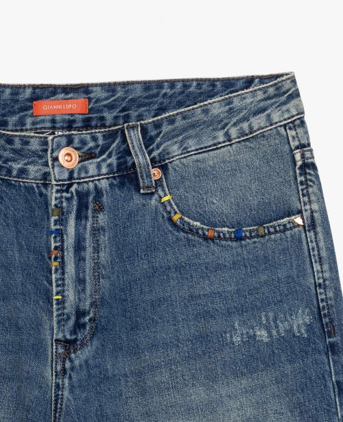 BERMUDA DENIM CON STRAPPI