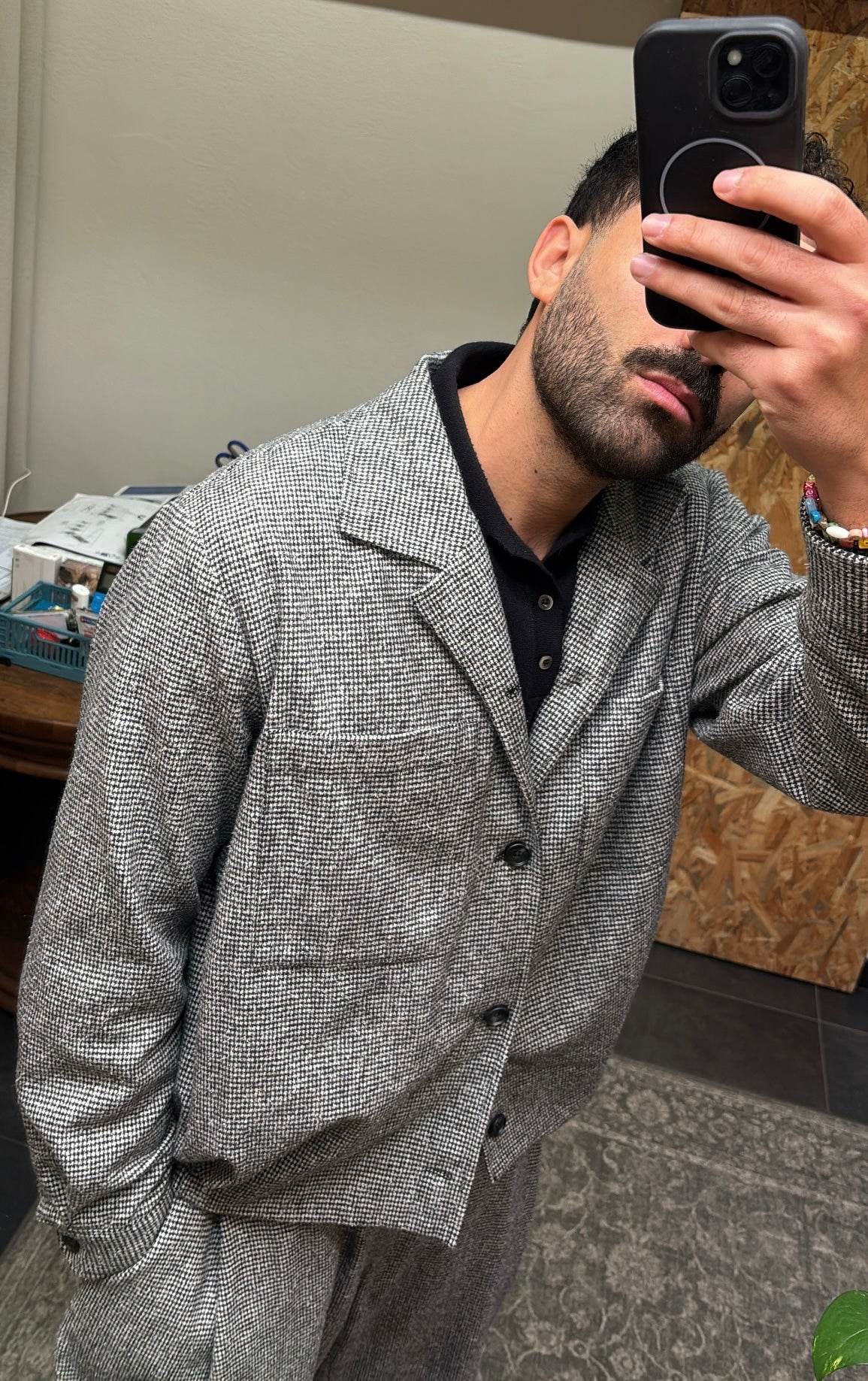 GIACCA CAMICIA CON ABBOTTONATURA SINGOLA