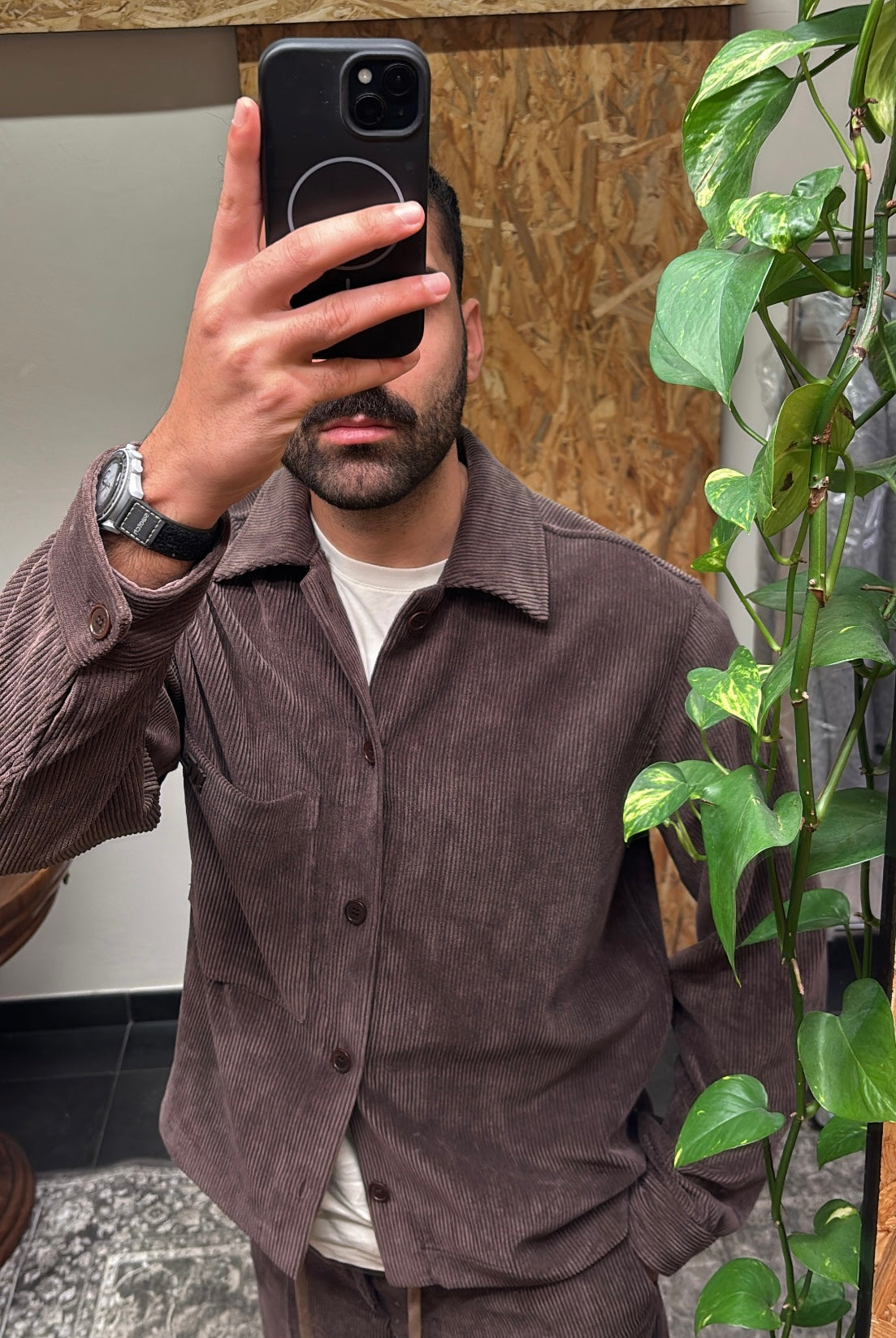 CAMICIA IN VELLUTO A COSTE