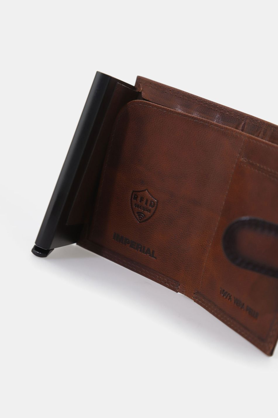 PORTAFOGLIO IN PELLE CON BOX PORTA CARTE
