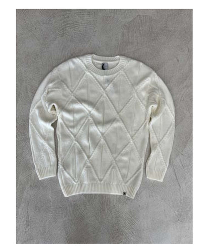 MAGLIONE GIROCOLLO CON ROMBI