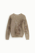 MAGLIONE GIROCOLLO STAMPA EFFETTO GRAFFITI