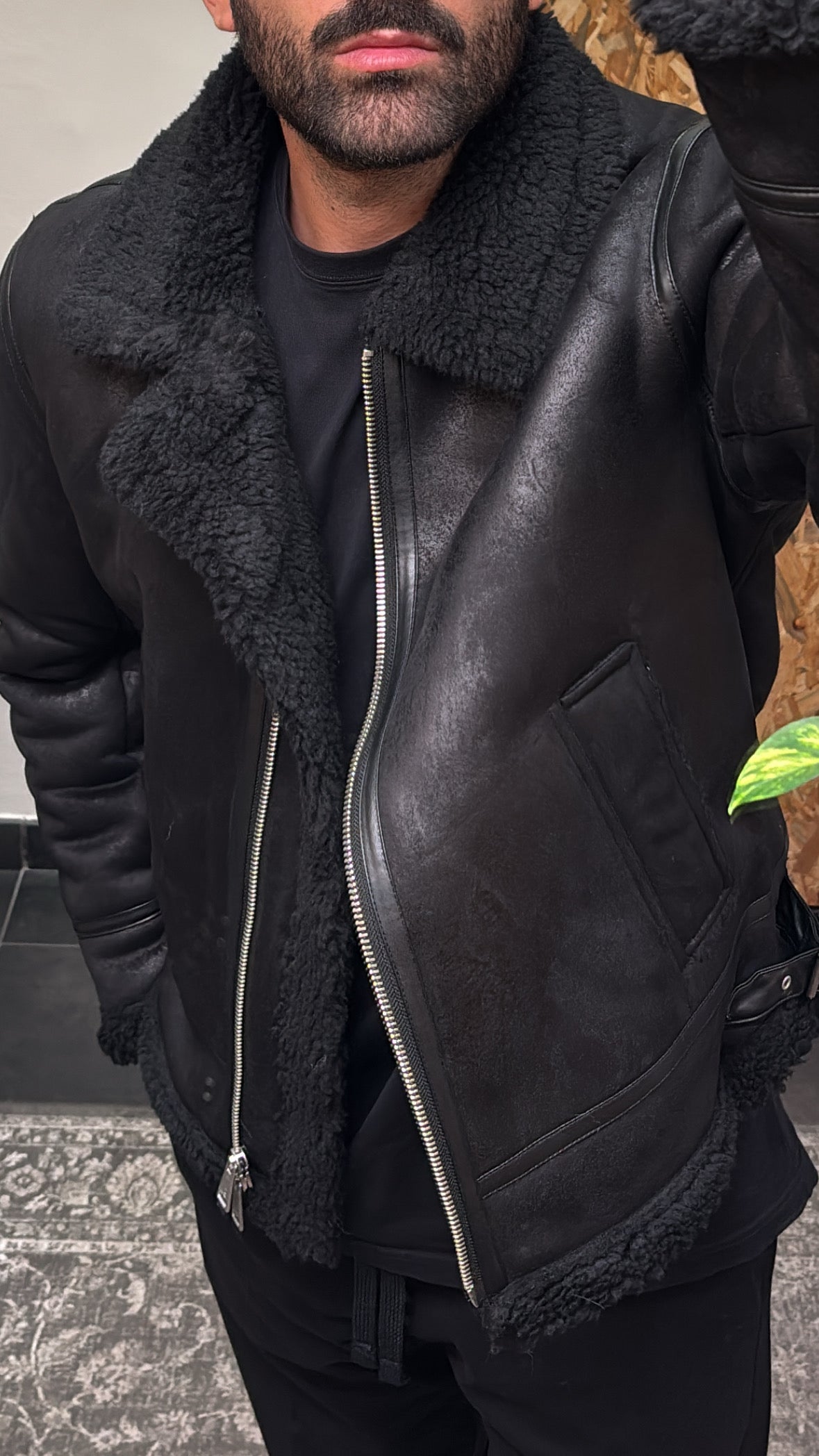 MONTONE ECOPELLE NERO