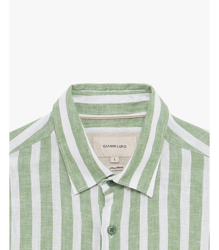 CAMICIA A RIGHE IN LINO