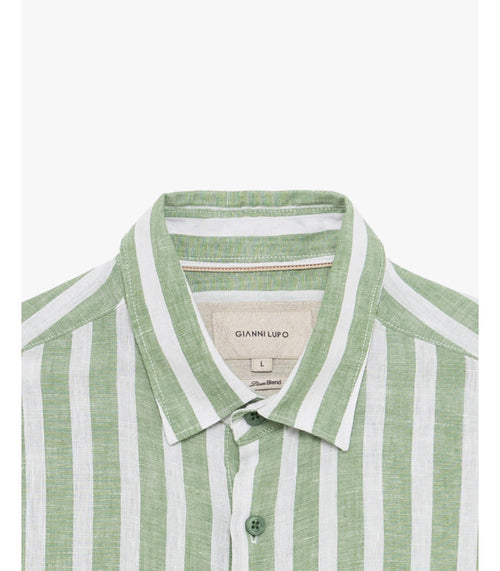 CAMICIA A RIGHE IN LINO