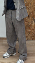 PANTALONI LARGHI PIED DE POULE