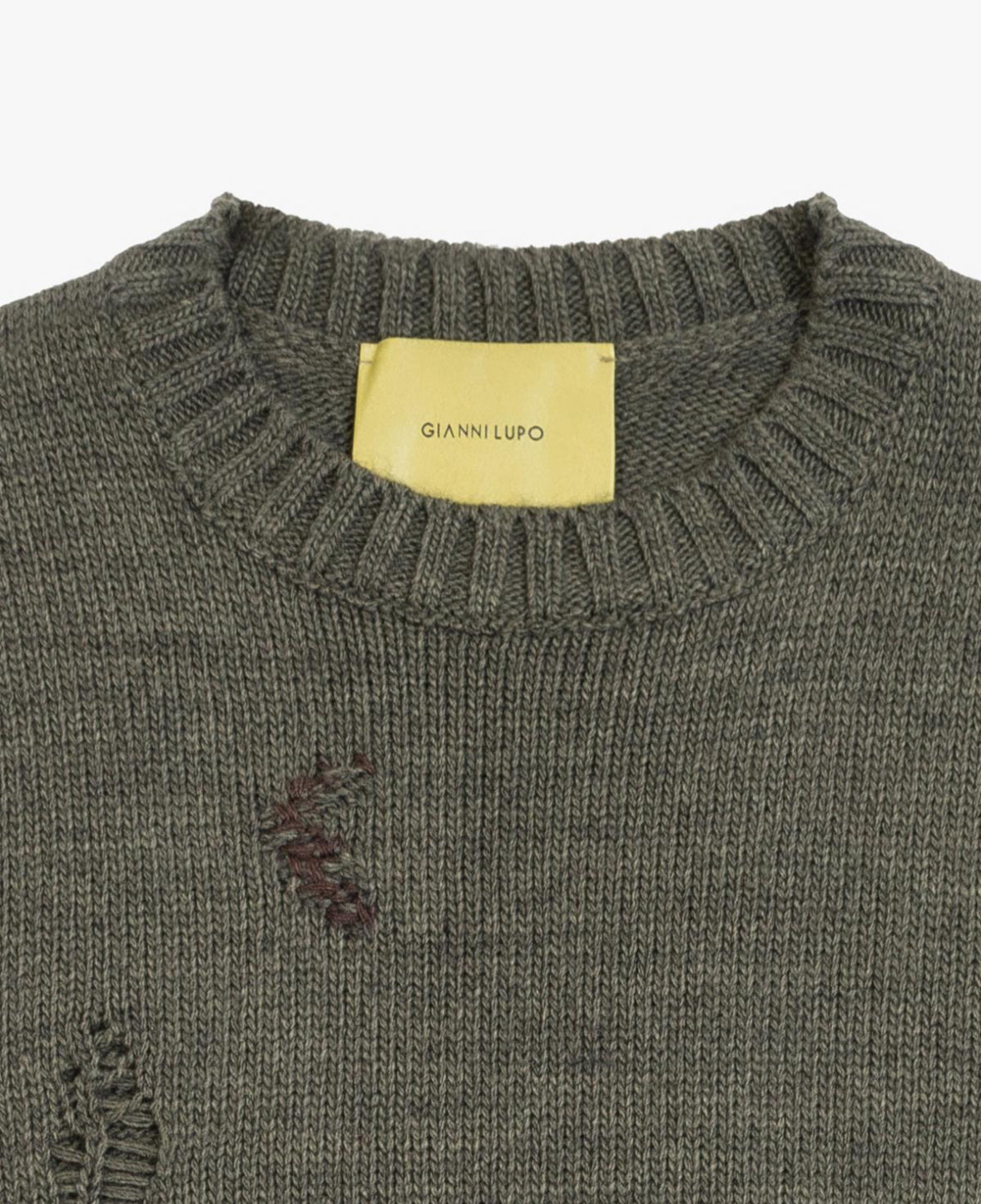 MAGLIA GIROCOLLO CON ROTTURE