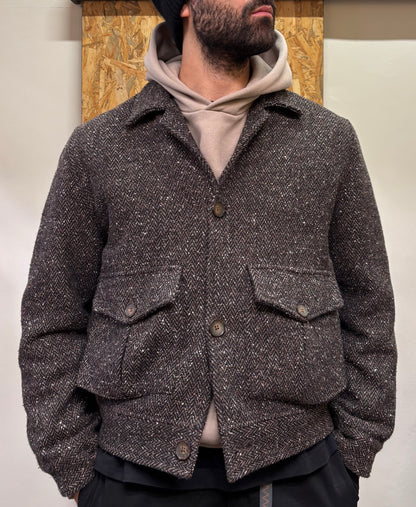 GIACCA IN LANA E SETA CON TASCONI