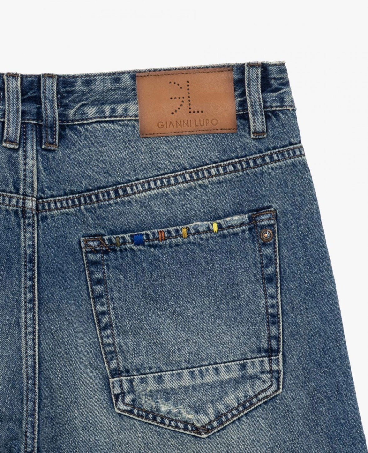 BERMUDA DENIM CON STRAPPI