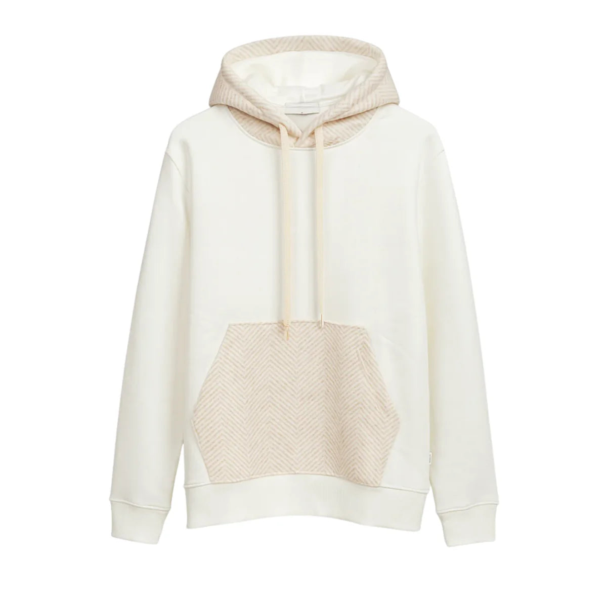 FELPA CON CAPPUCCIO PANNA