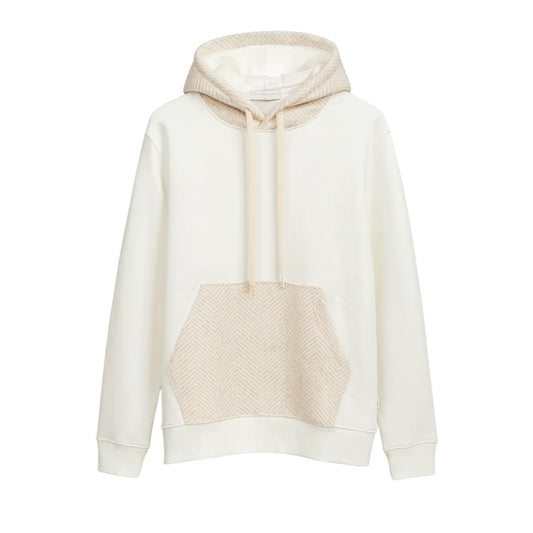 FELPA CON CAPPUCCIO PANNA