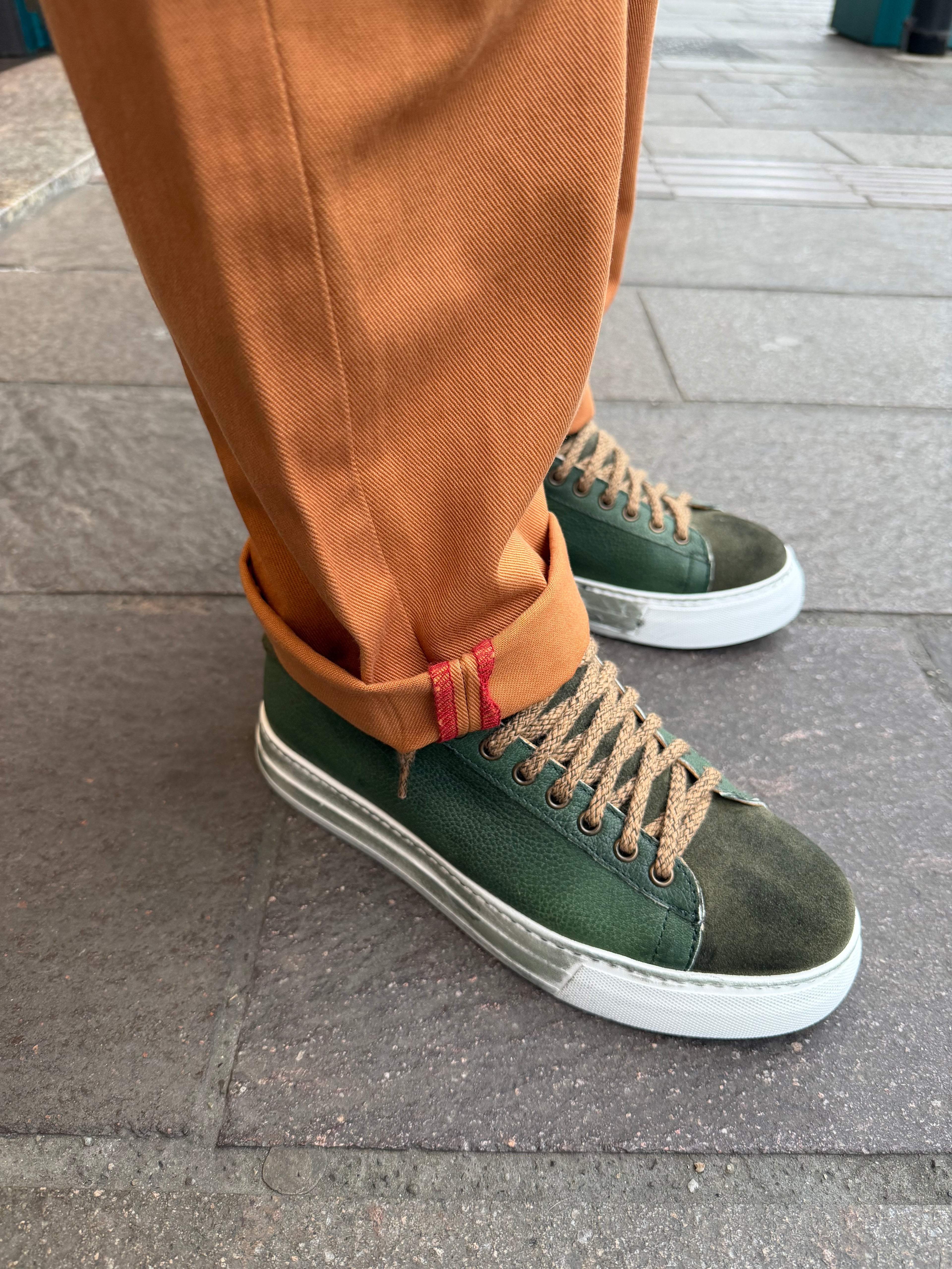 SCARPA CAMOSCIO VERDE