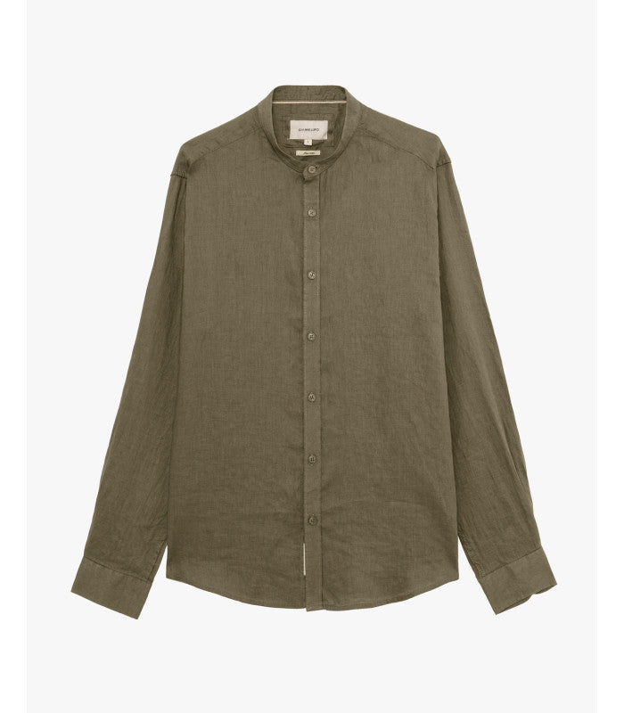 CAMICIA IN LINO COLLO COREANO