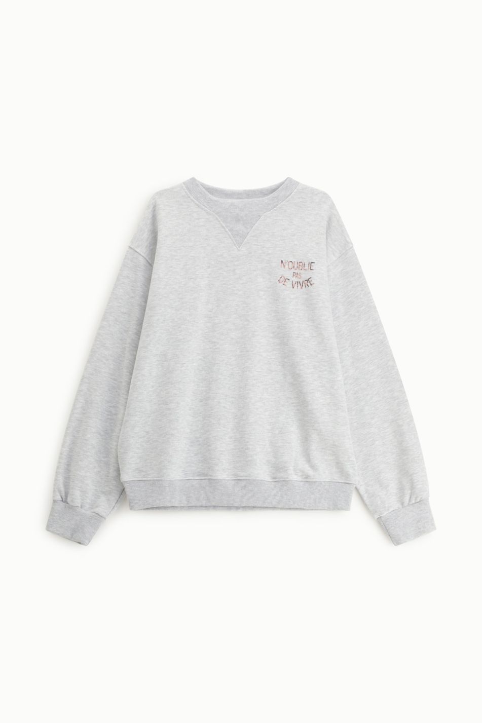 FELPA SENZA CAPPUCCIO STAMPA TESTUALE OVERSIZE