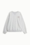 FELPA SENZA CAPPUCCIO STAMPA TESTUALE OVERSIZE