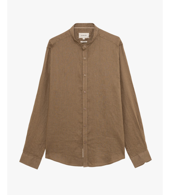CAMICIA IN LINO COLLO COREANO