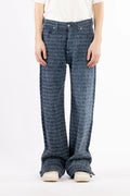 JEANS GAMBA AMPIA MICROROTTURE