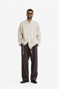 CAMICIA A RIGHE IN COTONE OVERSIZE
